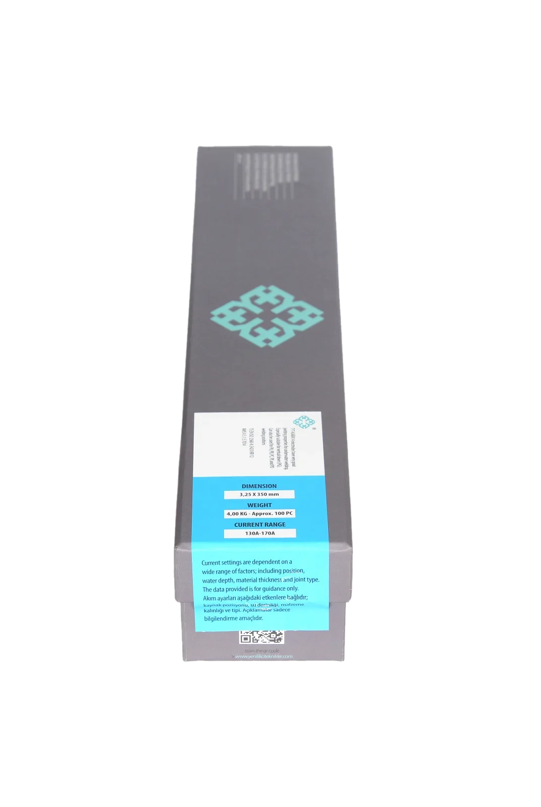 Box of 3.25 mm TYT underwater welding electrodes
